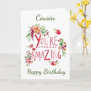 EXTRAORDINAIRE **COUSIN** SUR VOTRE CARTE D'ANNIVE