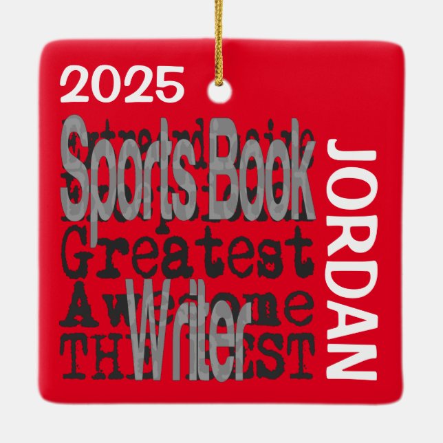 Extraordinaire CUSTOM für Sportbuchautor Keramikornament (Rückseite)