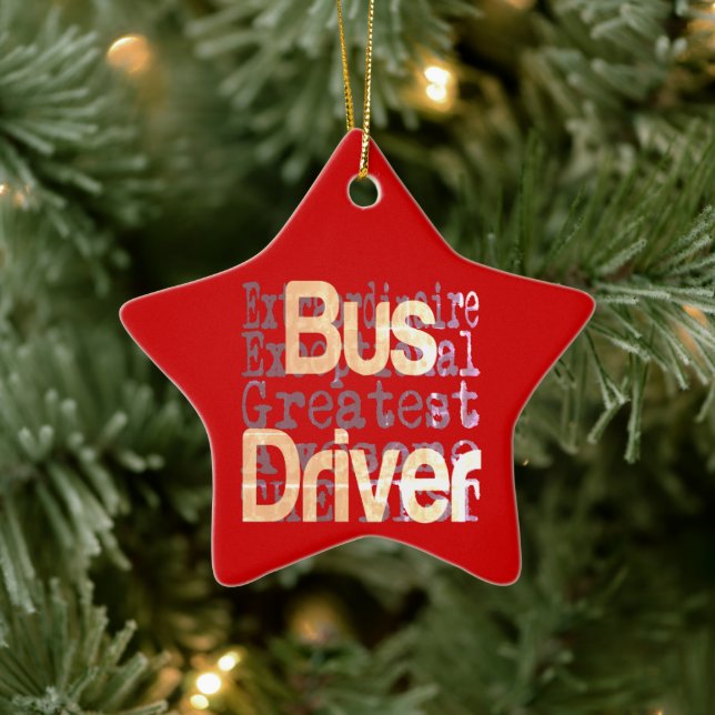 Extraordinator des Busfahrers Keramik Ornament (Baum)