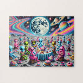 Extraterrestrial Tea Party Whimsical Galaxy