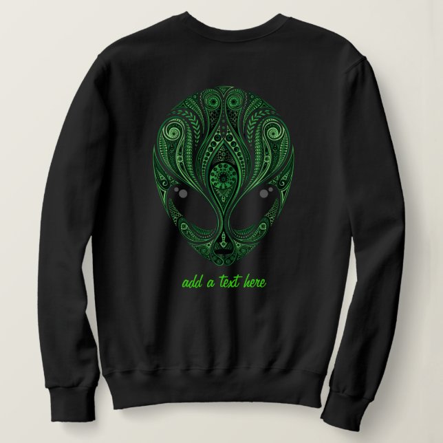 Extraterrestrial UFO Alien Sweatshirt (Design Rückseite)