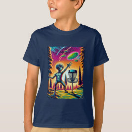 Extraterrestrische Alien Disc Golfing T-Shirt
