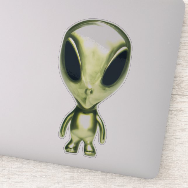 Extraterrestrische Alien Metallic Sticker (Detail)