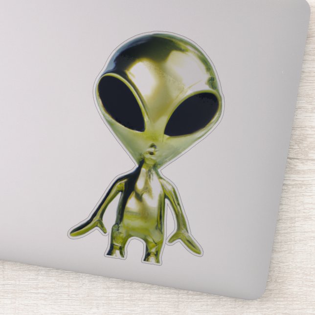 Extraterrestrische Alien Metallic Sticker (Detail)