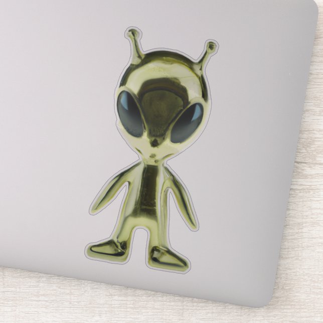 Extraterrestrische Alien Metallic Sticker - Custom (Detail)