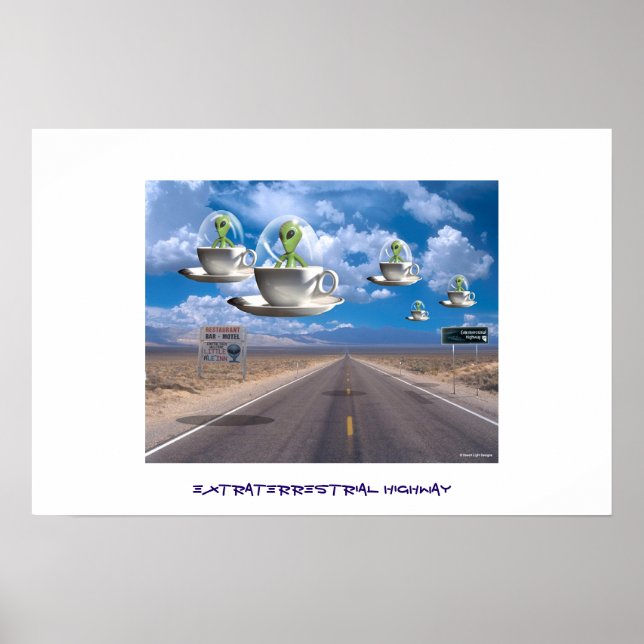 Extraterrestrische Autobahn Poster (Vorne)
