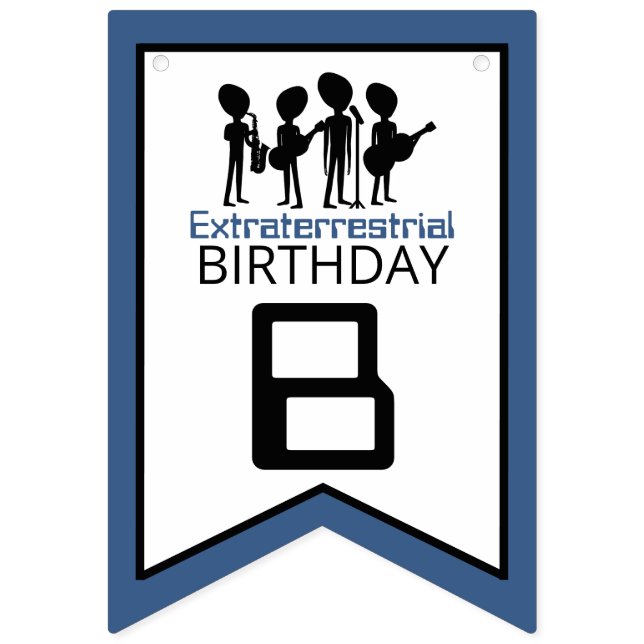Extraterrestrische Band, Geburtstag Wimpelkette (Zweite Fahne)
