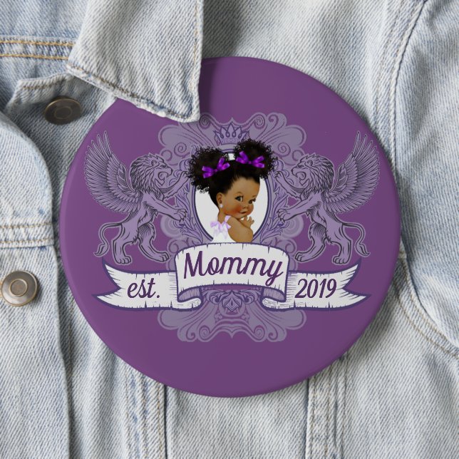 Extravagant African Baby Girl Lila|White Princess Button (Beispiel)