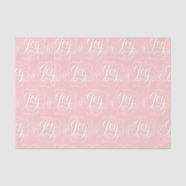 Extravagant Baby JOY Letters - Blush Pink Calligra Seidenpapier (Vorderseite)