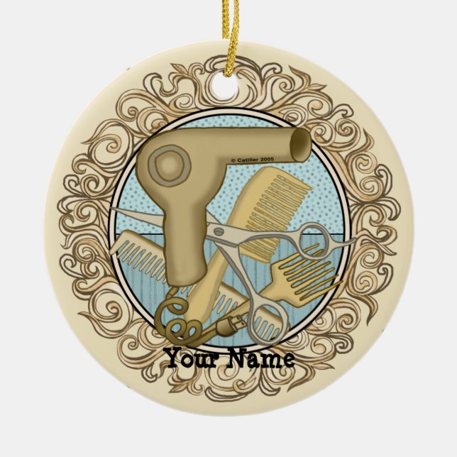 Extravagant Beautician Keramik Ornament (Vorne)