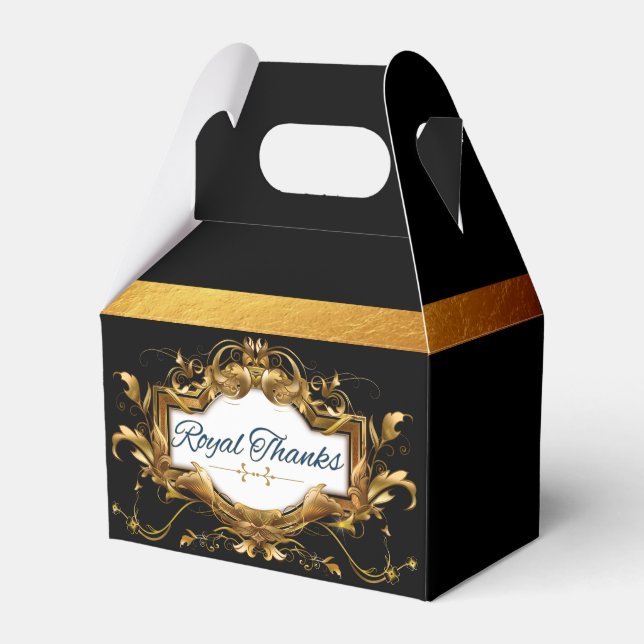 Extravagant Black|Gold Royal African Prince Geschenkschachtel (Vorderseite)