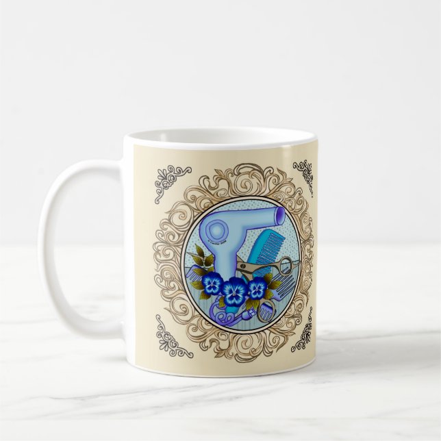 Extravagant Blue Pansy Beautician Tasse (Links)