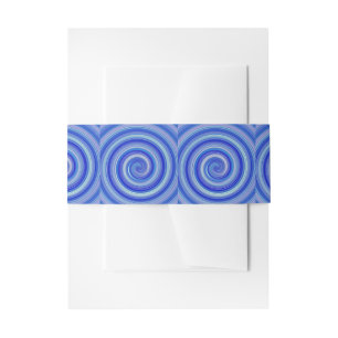 Extravagant Blue Spiral Einladungsbanderole
