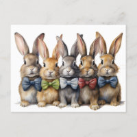 Extravagant Bunny Bow Krawatten Watercolor