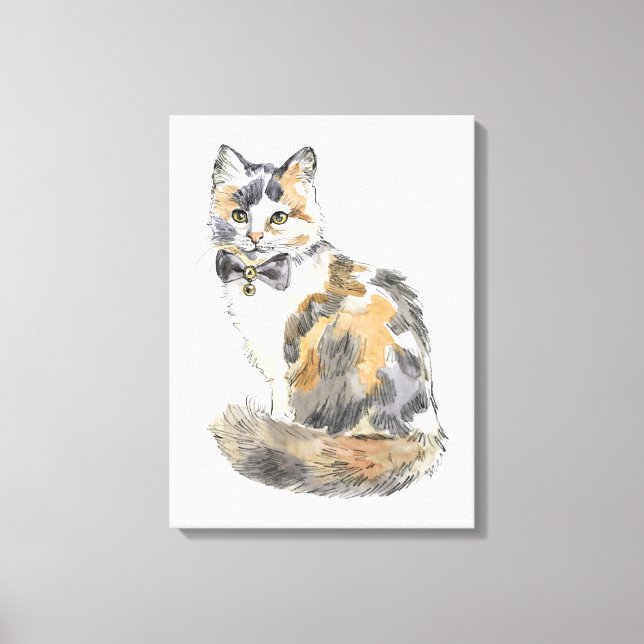 Extravagant Calico Cat Leinwanddruck (Vorderseite)