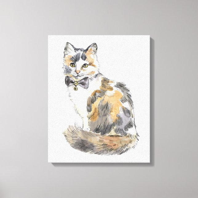 Extravagant Calico Cat Leinwanddruck (Vorderseite)
