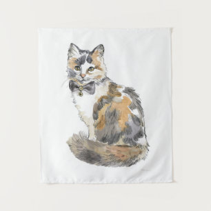Extravagant Calico Cat Wandteppich