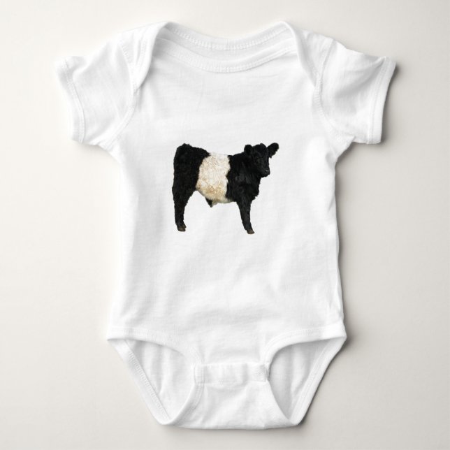 Extravagant ein Oreo? Umgeschnallte Galloway-Kuh Baby Strampler (Vorderseite)