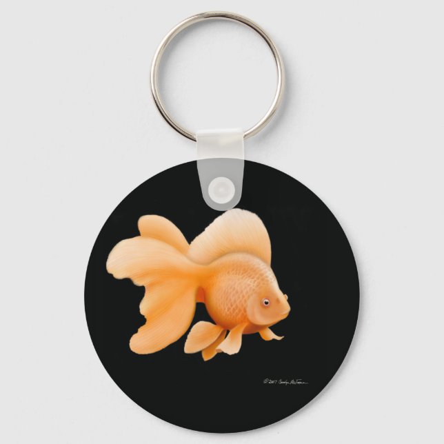 Extravagant Fantail Goldfish Schlüsselanhänger (Vorderseite)