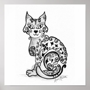 Extravagant Feline Poster