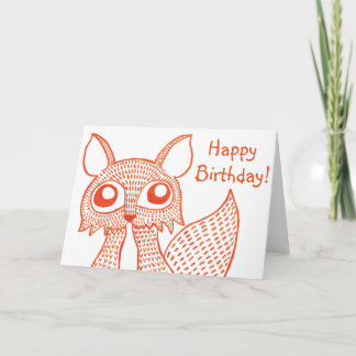 Extravagant Fox Greetings Card: Alles Gute zum Geb Karte