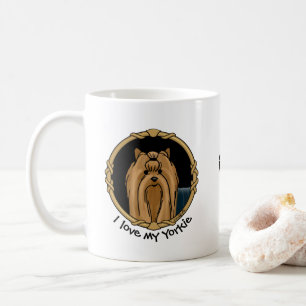 Extravagant Frame Yorkshire Terrier (Yorkie) Portr Kaffeetasse