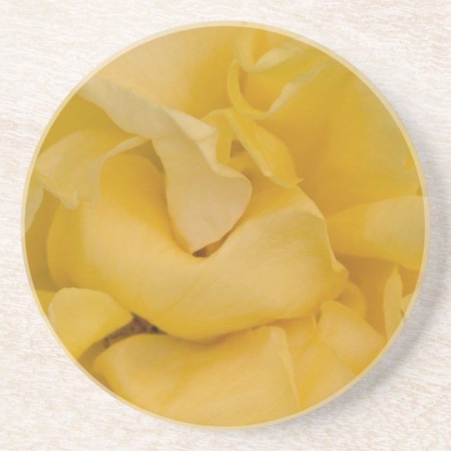 Extravagant-Gelb-Rose Sandstein Untersetzer (Vorne)