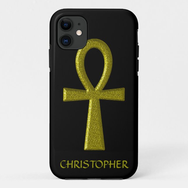 Extravagant Gold Ankh Case-Mate iPhone Hülle (Rückseite)