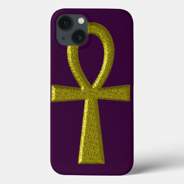 Extravagant Gold Ankh Case-Mate iPhone Hülle (Rückseite)