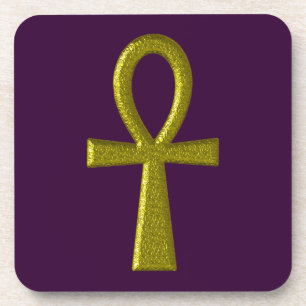 Extravagant Gold Ankh Cork Untersetzer