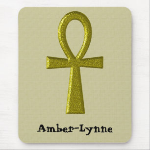 Extravagant Gold Ankh Mousepad