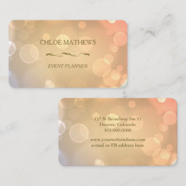 Extravagant Gold Bokeh Beruflich Visitenkarte