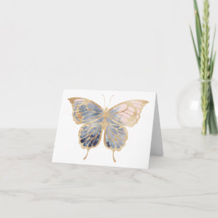 Extravagant Gold Butterfly BLANK Karte