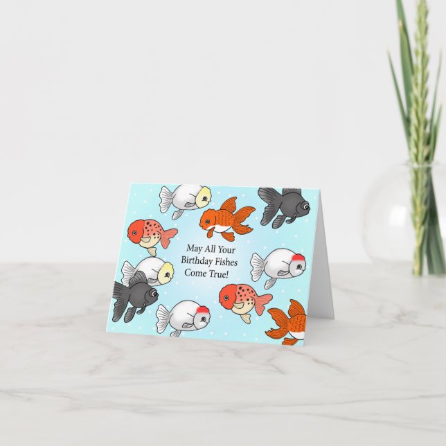 Extravagant Goldfish niedlicher Goldfisch Rancho F Karte (Vorderseite)