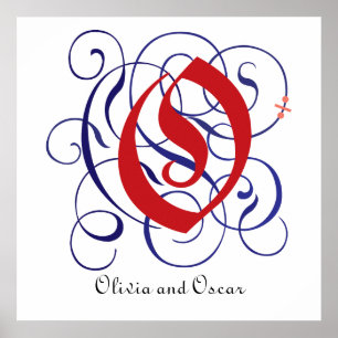 Extravagant Gothic Caps Letter O, 300dpi PNG Poste Poster