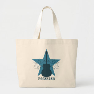 Extravagant Guitar Star Wirbel Bag, Royal Blue Jumbo Stoffbeutel