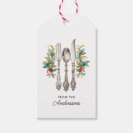 Extravagant Holiday Silverware Personalisiert Geschenkanhänger