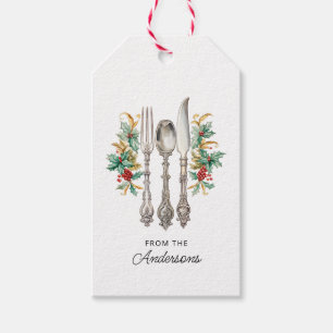 Extravagant Holiday Silverware Personalisiert Geschenkanhänger