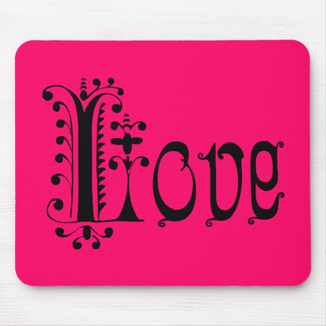 Extravagant Loopy Liebe Mousepad (Vorne)