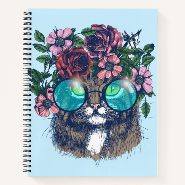 Extravagant Maine Coon Notizbuch (Vorderseite)