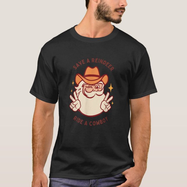 Extravagant Merry and Bright Rettete eine Rentierr T-Shirt (Vorderseite)