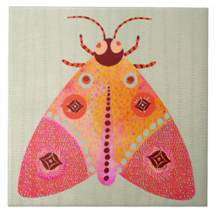 Extravagant Moth Keramik Küche Tile Fliese