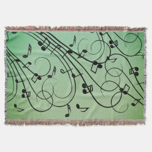 Extravagant Notes Green Music Design Decke
