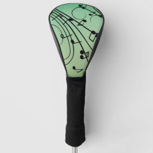 Extravagant Notes Green Music Design Golf Headcover