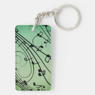 Extravagant Notes Green Music Design Schlüsselanhänger