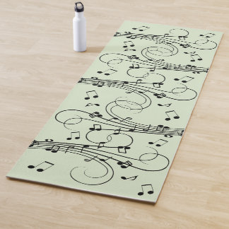Extravagant Notes Green Music Design Yogamatte