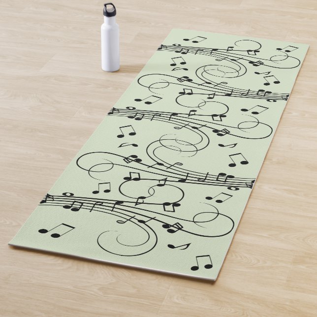 Extravagant Notes Green Music Design Yogamatte (Beispiel)