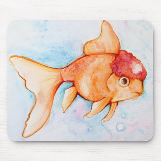 Extravagant Oranda Goldfish Mousepad (Vorne)