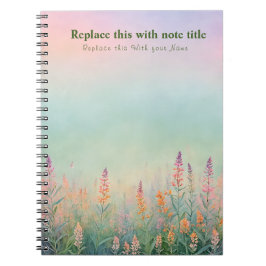 Extravagant Pastell Floral Notebook Notizblock