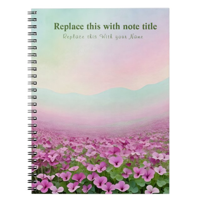 Extravagant Pastell Floral Notebook Notizblock (Vorderseite)